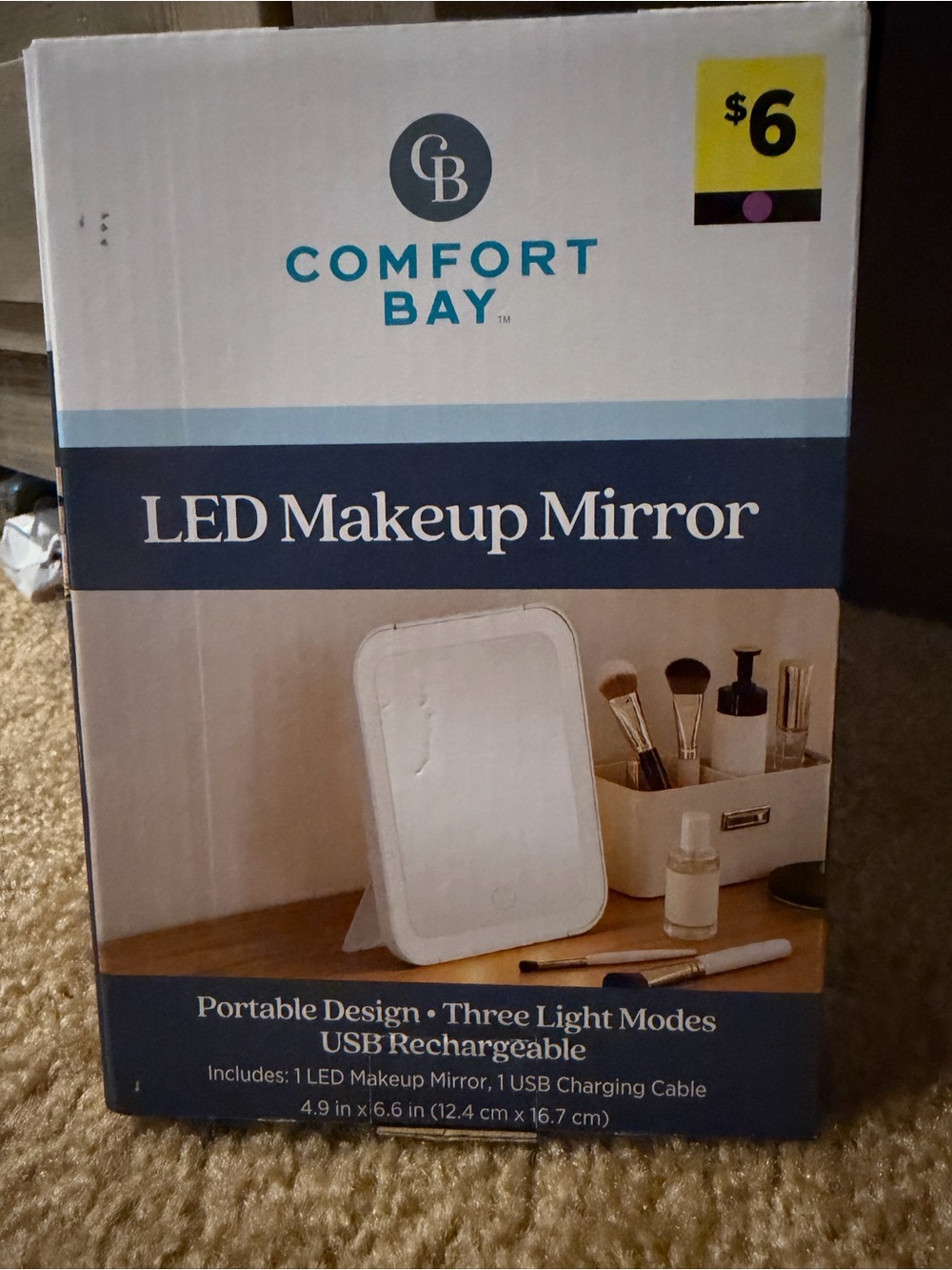 Comfort Bay White LED Makeup Mirror with Organizer Image